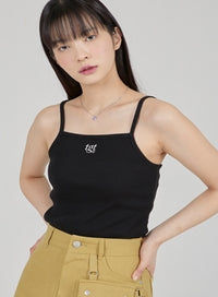 TARGETTO(ターゲット)  RIBBED SLEEVELESS TOP_BLACK