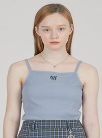 TARGETTO(ターゲット)  RIBBED SLEEVELESS TOP_LIGHT BLUE