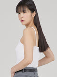 TARGETTO(ターゲット)  RIBBED SLEEVELESS TOP_WHITE