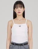 TARGETTO(ターゲット)  RIBBED SLEEVELESS TOP_WHITE