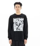 マスノウン(MASSNOUN)     SAFETY IGNORANCE OVERSIZED LONG SLEEVES MFZLS001-BK