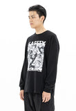 マスノウン(MASSNOUN)     SAFETY IGNORANCE OVERSIZED LONG SLEEVES MFZLS001-BK