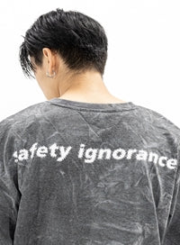 マスノウン(MASSNOUN)  TIE-DYE OVERSIZED LONG SLEEVES MFZLS002-BK