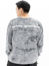 マスノウン(MASSNOUN)   TIE-DYE OVERSIZED LONG SLEEVES MFZLS002-GY