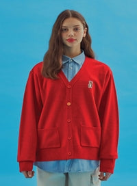 AQO_studiospace(アコスタジオスペース)  AQO ERIC BEAR CARDIGAN RED