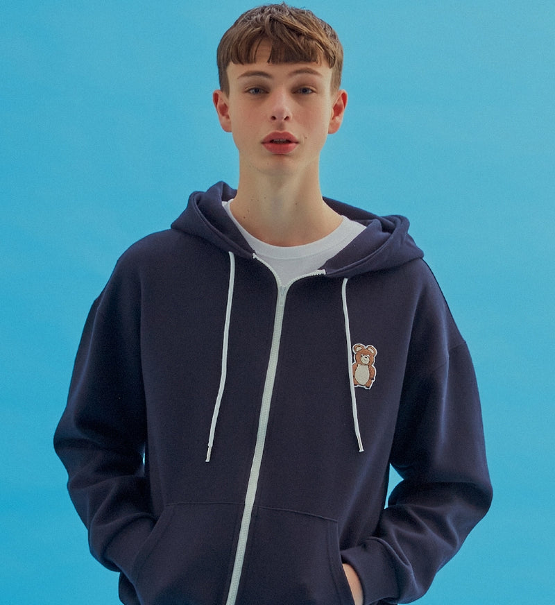 AQO_studiospace(アコスタジオスペース)  AQO ERIC BEAR HOODIE ZIP-UP NAVY