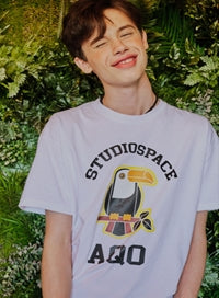AQO_studiospace(アコスタジオスペース)  AQO PARROT T SHIRT WHITE