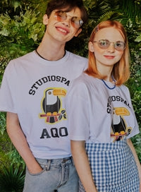 AQO_studiospace(アコスタジオスペース)  AQO PARROT T SHIRT WHITE