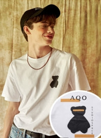 AQO_studiospace(アコスタジオスペース)  AQO BEAR T SHIRT ORANGE