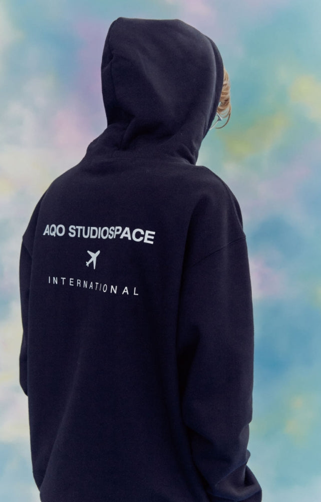 AQO_studiospace(アコスタジオスペース)  AQO FLIGHT HOODIE BLACK