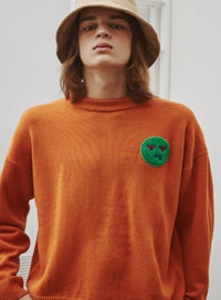 AQO_studiospace(アコスタジオスペース) AQOXTETRIS STANDARD FACE KNIT ORANGE