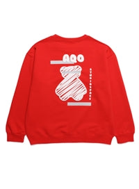 AQO_studiospace(アコスタジオスペース) AQO BEAR SWEATSHIRTS RED