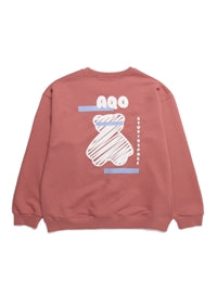 AQO_studiospace(アコスタジオスペース) AQO BEAR SWEATSHIRTS PINK