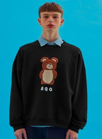 AQO_studiospace(アコスタジオスペース) AQO ERIC BEAR SWEATSHIRTS BLACK
