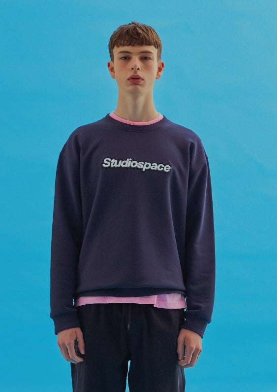 AQO_studiospace(アコスタジオスペース) AQO SWEATSHIRTS WITH LOGO NAVY