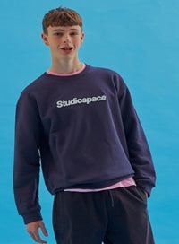 AQO_studiospace(アコスタジオスペース) AQO SWEATSHIRTS WITH LOGO NAVY