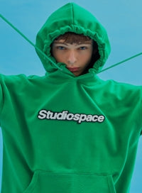 AQO_studiospace(アコスタジオスペース) AQO HOODIE WITH LOGO GREEN