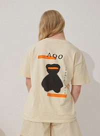 AQO_studiospace(アコスタジオスペース)  AQO BEAR T-SHIRTS IVORY