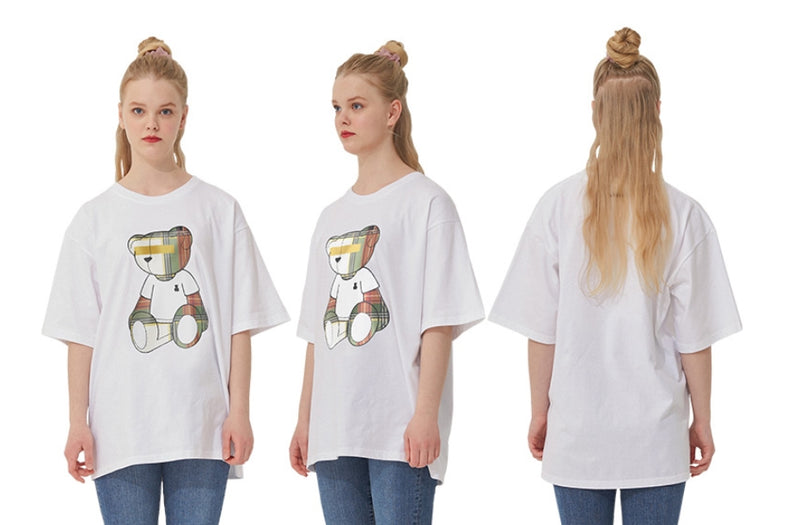 AQO_studiospace(アコスタジオスペース)  AQO CHECK BEAR T SHIRTS REDGREEN