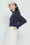 ロマンティッククラウン(ROMANTIC CROWN) FRILL POINT KNITWEAR_NAVY