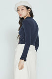 ロマンティッククラウン(ROMANTIC CROWN) FRILL POINT KNITWEAR_NAVY