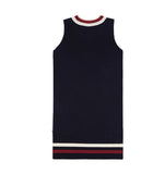 ロマンティッククラウン(ROMANTIC CROWN) LOGO KNITTED TANK DRESS_NAVY