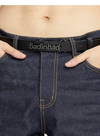 ベドインベド(BADINBAD)  LOGO LEATHER BELT_BLACK