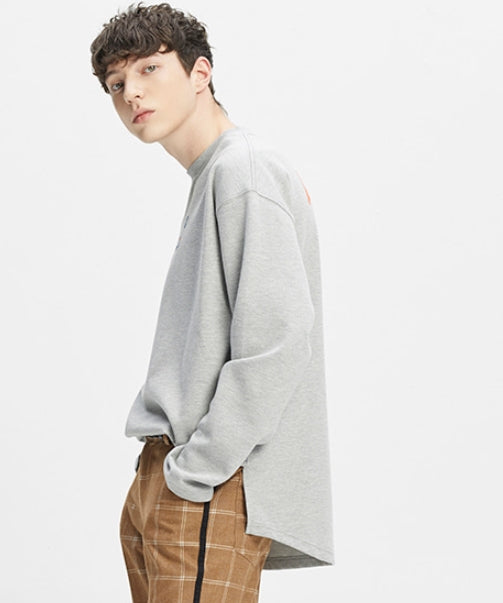 ベドインベド(BADINBAD) HAND DRAWING LONG SLEEVE_GREY