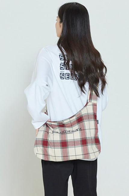 ロマンティッククラウン(ROMANTIC CROWN) CROSS CHECK SHOULDER BAG_OATMEAL