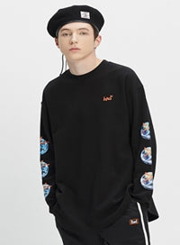 ベドインベド(BADINBAD) BAD PLANET LONG SLEEVE_BLACK