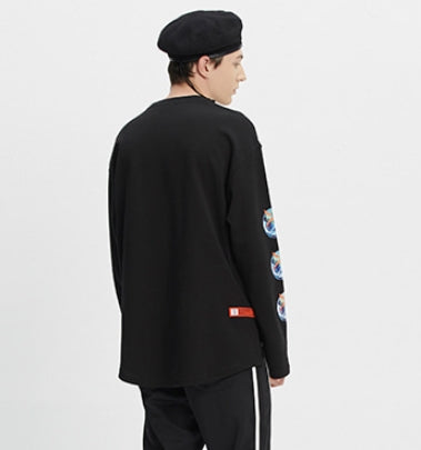 ベドインベド(BADINBAD) BAD PLANET LONG SLEEVE_BLACK