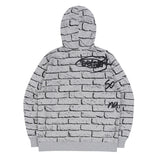 ベドインベド(BADINBAD) BRICK GRAFFITI HOODIE_GREY