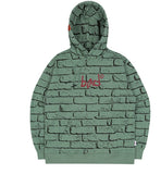 ベドインベド(BADINBAD)  BRICK GRAFFITI HOODIE_SAGE GREEN