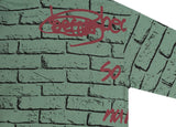 ベドインベド(BADINBAD)  BRICK GRAFFITI HOODIE_SAGE GREEN