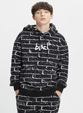 ベドインベド(BADINBAD)  BRICK GRAFFITI HOODIE_BLACK