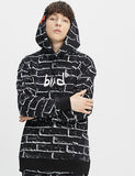 ベドインベド(BADINBAD)  BRICK GRAFFITI HOODIE_BLACK