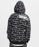 ベドインベド(BADINBAD)  BRICK GRAFFITI HOODIE_BLACK