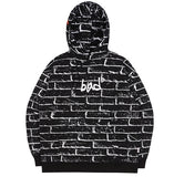 ベドインベド(BADINBAD)  BRICK GRAFFITI HOODIE_BLACK