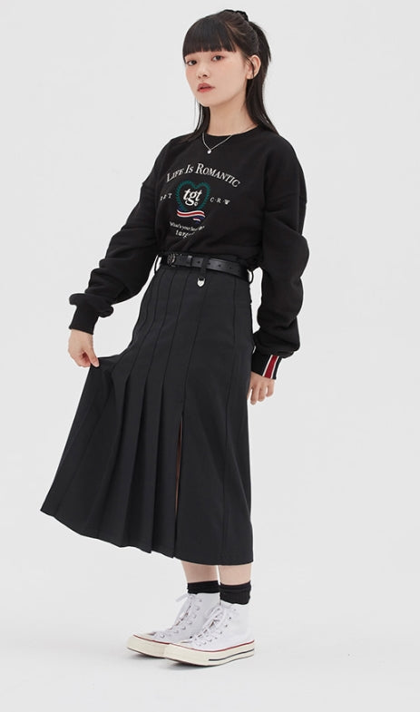 TARGETTO(ターゲット) [TGT X RMTCRW]LONG PLEATS SKIRT_BLACK