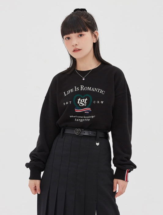 TARGETTO(ターゲット) [TGT X RMTCRW]HEART RAUREL SWEAT SHIRT_BLACK