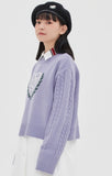 TARGETTO(ターゲット)  [TGT X RMTCRW]INTARSIA CROP KNIT_LIGHT PURPLE