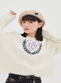 TARGETTO(ターゲット)  [TGT X RMTCRW]INTARSIA CROP KNIT_OATMEAL