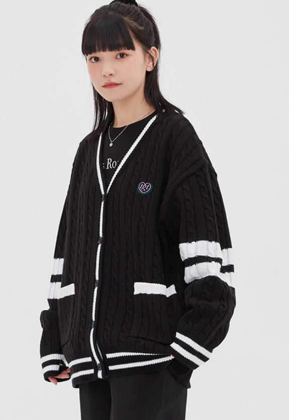 TARGETTO(ターゲット) [TGT X RMTCRW]LINE CABLE CARDIGAN_BLACK