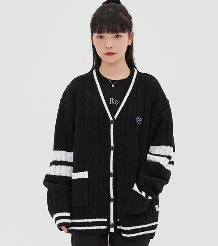 TARGETTO(ターゲット) [TGT X RMTCRW]LINE CABLE CARDIGAN_BLACK