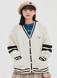 TARGETTO(ターゲット) [TGT X RMTCRW]LINE CABLE CARDIGAN_OATMEAL