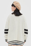 TARGETTO(ターゲット) [TGT X RMTCRW]LINE CABLE CARDIGAN_OATMEAL