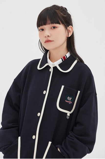 TARGETTO(ターゲット) [TGT X RMTCRW]LINE COTTON CARDIGAN_NAVY