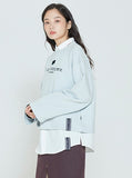 ロマンティッククラウン(ROMANTIC CROWN) SHOULDER CHAIN NEEDLE SWEATSHIRT_SKY BLUE