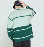 ロマンティッククラウン(ROMANTIC CROWN) MODERN LAUREL KNITTED POLO SHIRTS_LIGHT GREEN