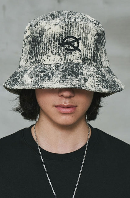 オーワイ(OY) 	TIE-DYE CORDUROY BUCKET HAT-IVORY